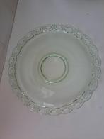 Vintage schaal van groen glas, Schaal, Rond, Ophalen of Verzenden, Glas