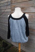 Blouson blauw/ zwart St. Martins mt 40 cold shoulder vaste p, Kleding | Dames, Maat 38/40 (M), Blauw, Ophalen of Verzenden, Zo goed als nieuw