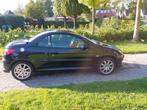 Peugeot 206 1.6 16V CC 2004 Zwart, Auto's, Peugeot, Voorwielaandrijving, Zwart, 4 cilinders, Cabriolet