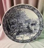 Delfts Blauw Bord - Jachttafereel, Antiek en Kunst, Antiek | Wandborden en Tegels, Ophalen of Verzenden