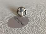 Q186/ Grote Zilveren PEACE ring 18 3/4, Gebruikt, Verzenden, X, Dame