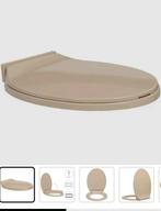 vidaXL Toiletbril soft-close ovaal beige, Ophalen of Verzenden, Nieuw