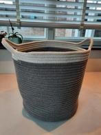 Gevlochten stoffen mand., Ophalen, Zo goed als nieuw, Rond, Riet