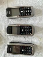 3x Nokia 6021 met opladers en oortelefoon, Gebruikt, Geen camera, Zwart, Ophalen of Verzenden