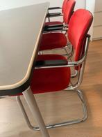 Zes Lande Jami buisframe stoelen met bakelieten armleuningen, Huis en Inrichting, Ophalen of Verzenden, Zo goed als nieuw, Metaal