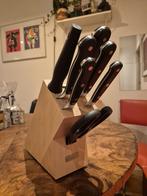 8-delige Wusthof Messenblokset, Ophalen, Gebruikt, Rvs of Chroom, Bestekset