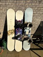 3 gebruikte snowboarden, Verzenden, Zo goed als nieuw, Schoenen