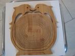 Houten fruitschaal met dolfijnen en is inklapbaar, Ophalen, Nieuw, Rond, Hout