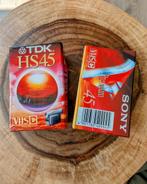 2 x VHS-C [TDK] [Sony] - 45 minuten, Ophalen of Verzenden