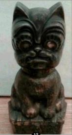 Antieke Spaarpot hond De tondeldoos verzilverd vintage Nr15, Antiek en Kunst, Ophalen