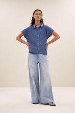 By bar Karly denim blouse xl, Kleding | Dames, By bar, Blauw, Maat 46/48 (XL) of groter, Ophalen of Verzenden