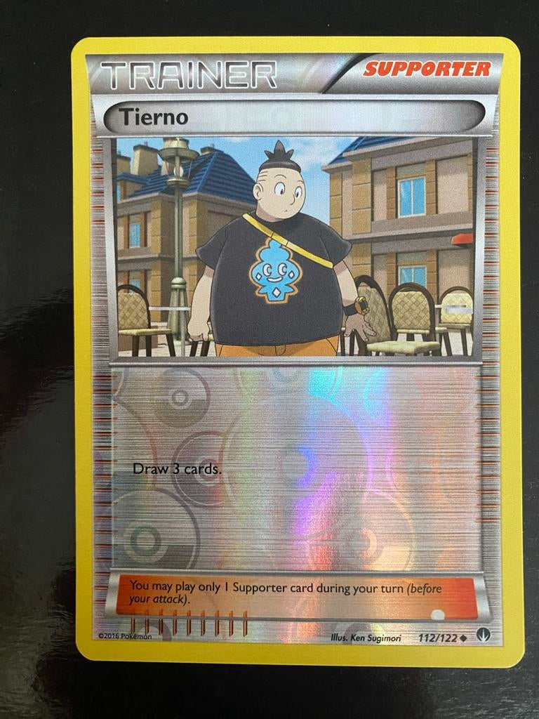 Tierno 112/122 Rev. Holo Pokémon XY Breakpoint 2016, Ophalen of Verzenden, Zo goed als nieuw, Losse kaart, Foil