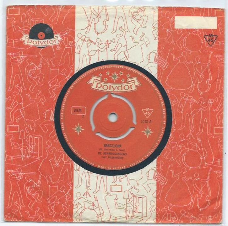 De Kermisgangers- Kermiswals/ Barcelona, Cd's en Dvd's, Vinyl | Nederlandstalig, Zo goed als nieuw, Levenslied of Smartlap, Overige formaten
