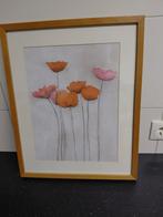 Schilderij met bloemen in lijst, Ophalen