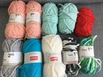 10 bolletjes gekleurde katoen, Ophalen of Verzenden, Zo goed als nieuw, Breien of Haken, Wol of Garen