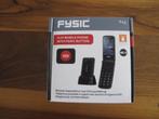 FYSIC mobiele klaptelefoon met sos paniekknop, 16 GB, Zwart, Nieuw, Ophalen of Verzenden