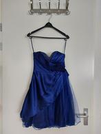 Galajurk / Cocktail jurk midi maat 38 donkerblauw met stola, Maat 38/40 (M), Blauw, Ophalen of Verzenden, Zo goed als nieuw