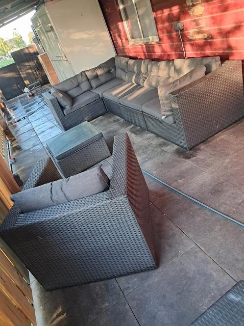 Loungeset  met stoel, Tuin en Terras, Tuinsets en Loungesets, Gebruikt, Loungeset, Kunststof, 6 zitplaatsen, Stoel, Ophalen