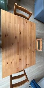 Ikea Dining set (table, 4 chairs and cushions), Ophalen, 100 tot 150 cm, 50 tot 100 cm, Zo goed als nieuw