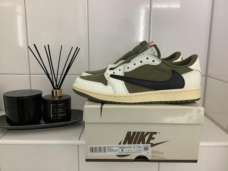 Travis Scott x Air Jordan 1 Retro Low OG SP “Medium Olive “, Kleding | Heren, Schoenen, Nieuw, Sneakers of Gympen, Overige kleuren