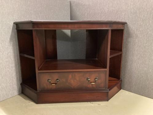 Hoek TV-kast / TV podium in mahonie, Huis en Inrichting, Kasten | Televisiemeubels, Gebruikt, Minder dan 100 cm, 100 tot 150 cm