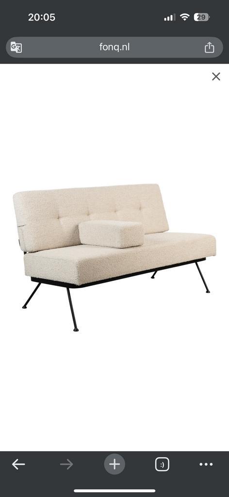 Zuiver Bowie 2 zitsbank met stalenframe, Huis en Inrichting, Banken | Sofa's en Chaises Longues, Zo goed als nieuw, Tweepersoons