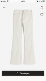 H&M flared twill broek beige mt 44, Kleding | Dames, Nieuw, Beige, Lang, Maat 42/44 (L)