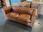 Leren Chesterfield bank Kleur Cognac 190 cm breed, Ophalen, Gebruikt, 150 tot 200 cm, Vintage