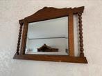Mooie oud houten spiegel met geslepen rand, Antiek en Kunst, Antiek | Spiegels, Ophalen, Ovaal, Minder dan 100 cm