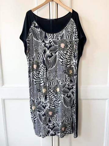 Expresso jurk zwart/wit print, maat 46 beschikbaar voor biedingen