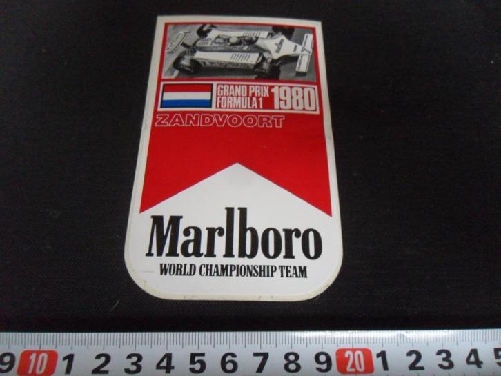 sticker marlboro F1 1980 zandvoort world championship team *, Verzamelen, Stickers, Zo goed als nieuw, Ophalen