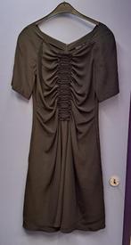 Aspesi zwart soepel feestelijk jurkje roezels mt 36 S 47756