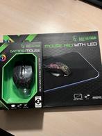 Battletron Gaming Muis + Muispad LED - Nieuw!, Rechtshandig, Muis, Ergonomisch, Nieuw