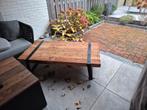 Industriele salontafel, Huis en Inrichting, Tafels | Salontafels, Ophalen, Gebruikt, 100 tot 150 cm, 50 tot 100 cm