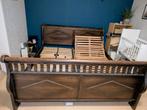 Bed ombouw hout 180 x 200 inclusief lattenbodems, Huis en Inrichting, Slaapkamer | Bedden, Ophalen, Bruin, Tweepersoons, Landelijk