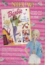 Retro reclame 2001 Mattel Barbie pop met doeboekje, Ophalen of Verzenden
