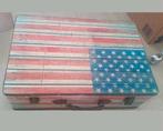 Koffer USA vlag - sierkoffer of opslag, Ophalen of Verzenden, Nieuw, Minder dan 50 cm, Minder dan 50 cm