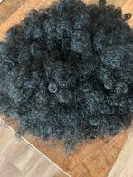 Pruik zwart afro, Carnaval, Maat 42/44 (L), Ophalen of Verzenden, Accessoires