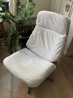 Ikea 'Lunna' Vintage draaistoel - Wit, Huis en Inrichting, Stoelen, Gebruikt, Wit, Ophalen of Verzenden, Corduroy draaistoel