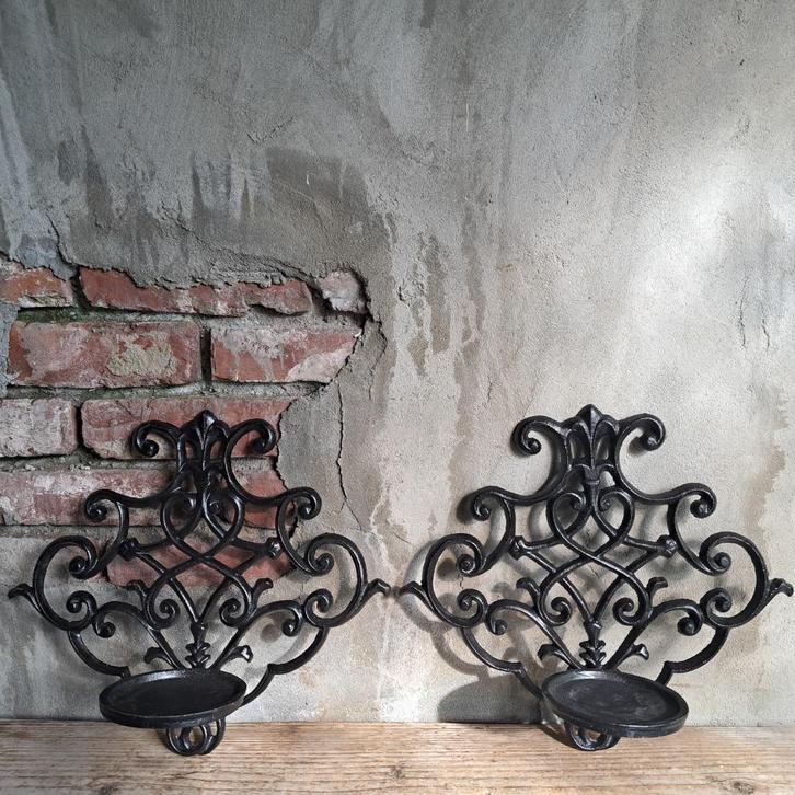 1x Gietijzeren muurkandelaar wandkandelaar ornament *Etage3*, Huis en Inrichting, Woonaccessoires | Overige, Gebruikt, Ophalen of Verzenden