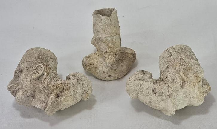 3 antieke gezichtspijpen witte bakende klei opgraving, Antiek en Kunst, Antiek | Keramiek en Aardewerk, Verzenden