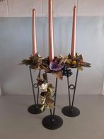 Kandelaren van ijzer zwart 3 stuks voor € 22,50, N.v.t., Ophalen of Verzenden, Zo goed als nieuw, Metaal