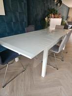 Eetkamer tafel - wit, 200 cm of meer, 50 tot 100 cm, Rechthoekig, Zo goed als nieuw