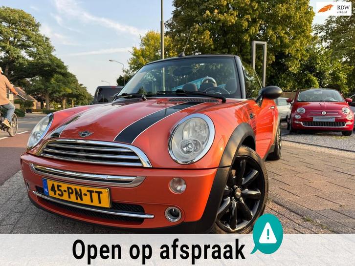 Mini Mini Cabrio 1.6 One Pepper Elek Pakket Lmv Pdc Cruise, Auto's, Mini, Bedrijf, Te koop, Cabrio, ABS, Airbags, Boordcomputer
