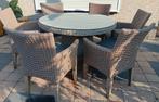 6 persoons ronde wicker tuinset  / diningset