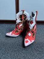 Cowboy laarzen oranje roze panter creme maat 36, Overige kleuren, Lage of Enkellaarzen, Ophalen of Verzenden, Zo goed als nieuw