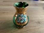 Venetiaans Murano Tre Fucchi vaas, 24k bladgoud en emaille., Ophalen of Verzenden