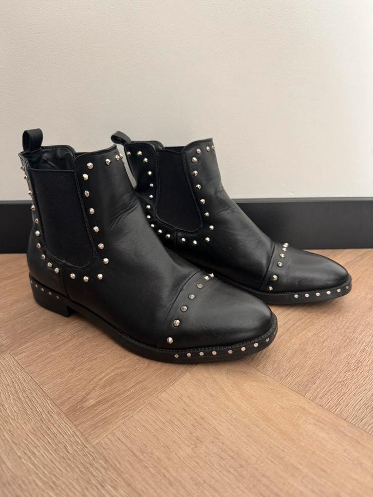 Eksept enkellaarzen met studs zwart/zilver maat 36, Kleding | Dames, Schoenen, Gedragen, Lage of Enkellaarzen, Zwart, Ophalen of Verzenden