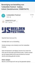 2 cadeau tickets ijsbeelden festival Biddinghuizen, Tickets en Kaartjes, Twee personen