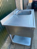 Rvs wastafel/wasbak 120x70x90 cm, Ophalen of Verzenden, Zo goed als nieuw, Metaal, Overige typen